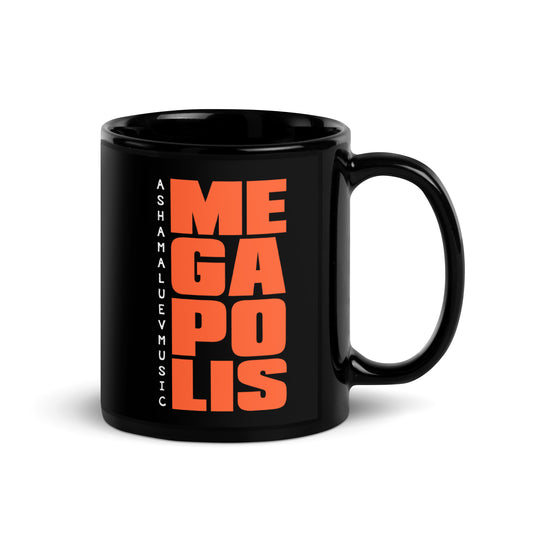 Black Glossy Mug "Megapolis"