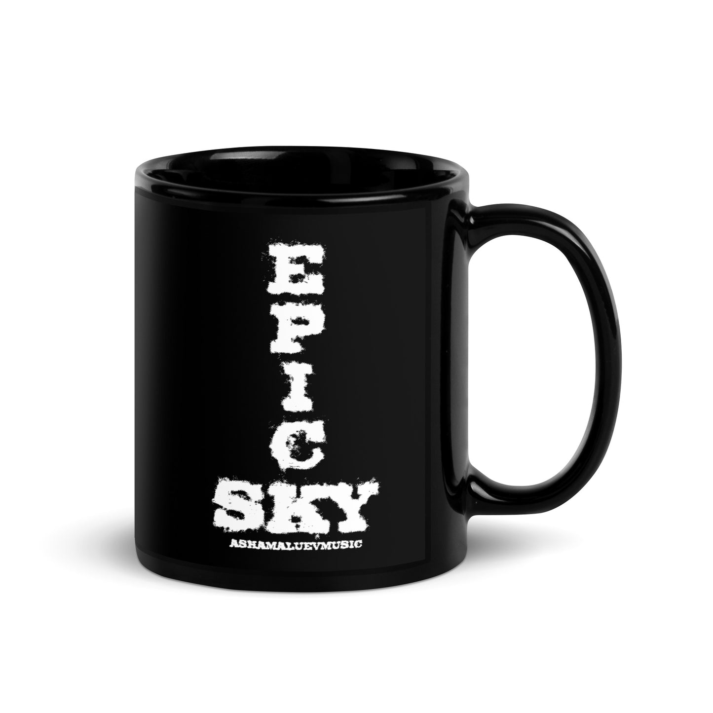 Black Glossy Mug "Epic Sky"