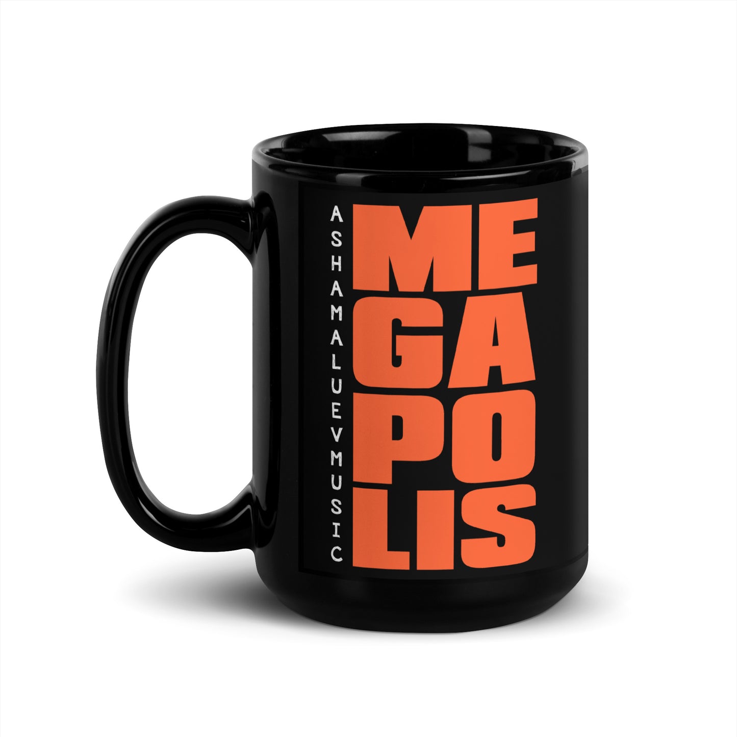 Black Glossy Mug "Megapolis"