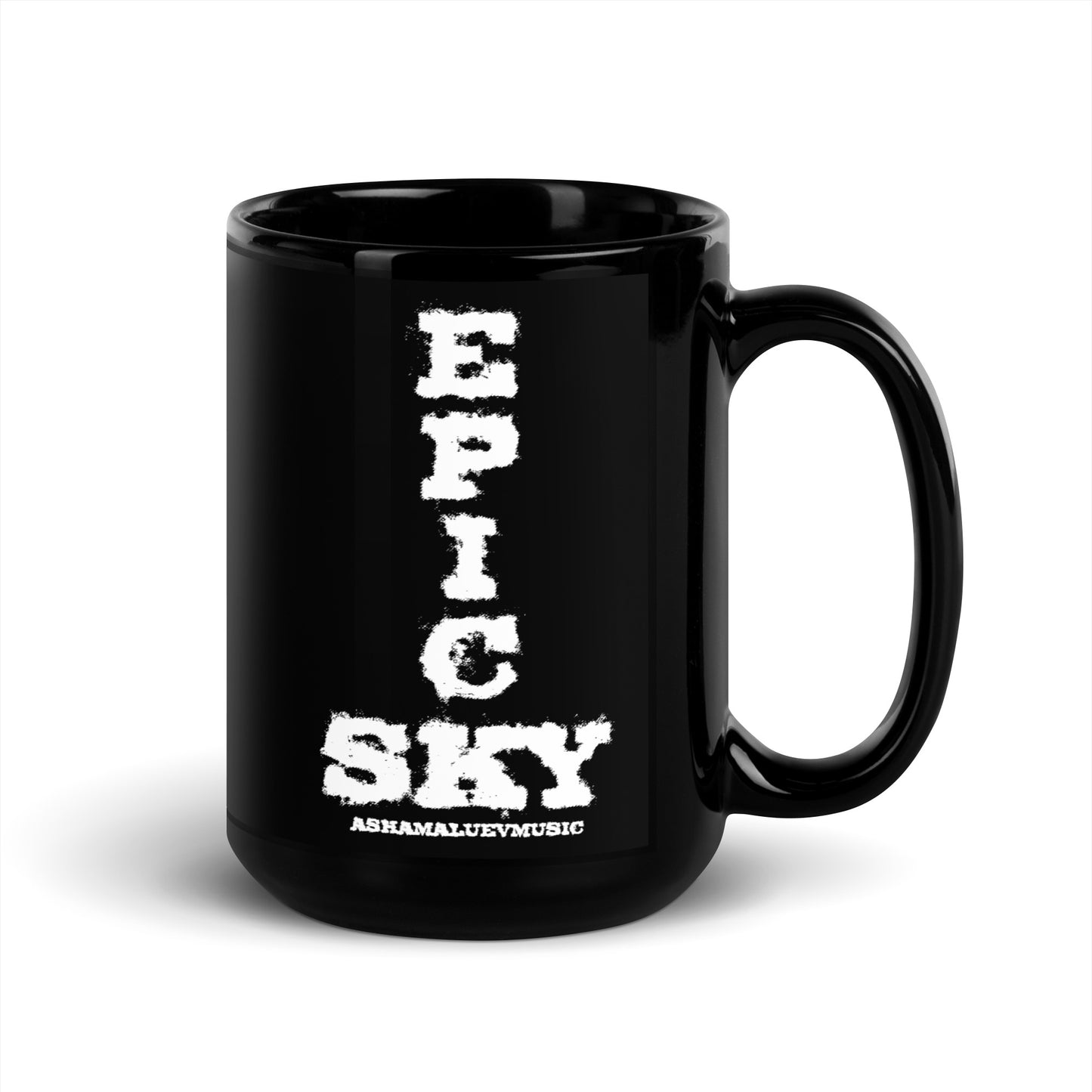 Black Glossy Mug "Epic Sky"