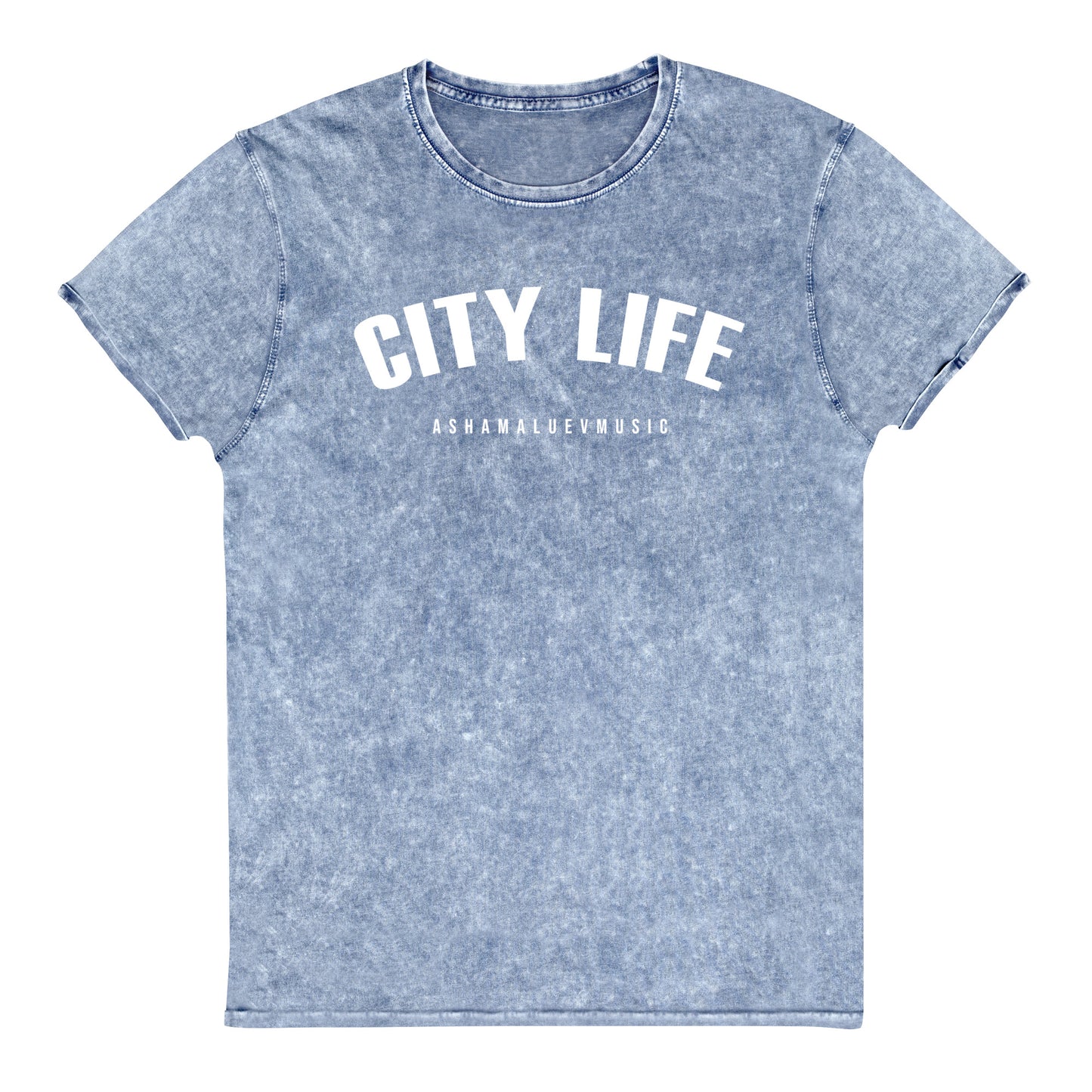Denim T-Shirt "City Life" (Film Printing)