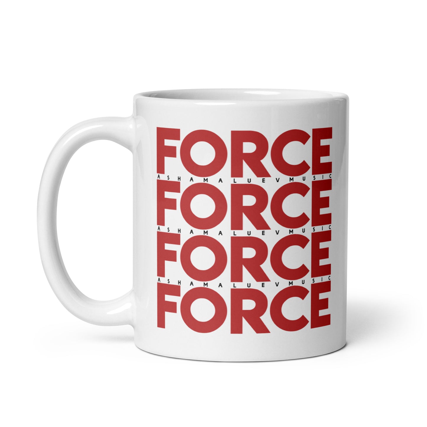 White Glossy Mug Force