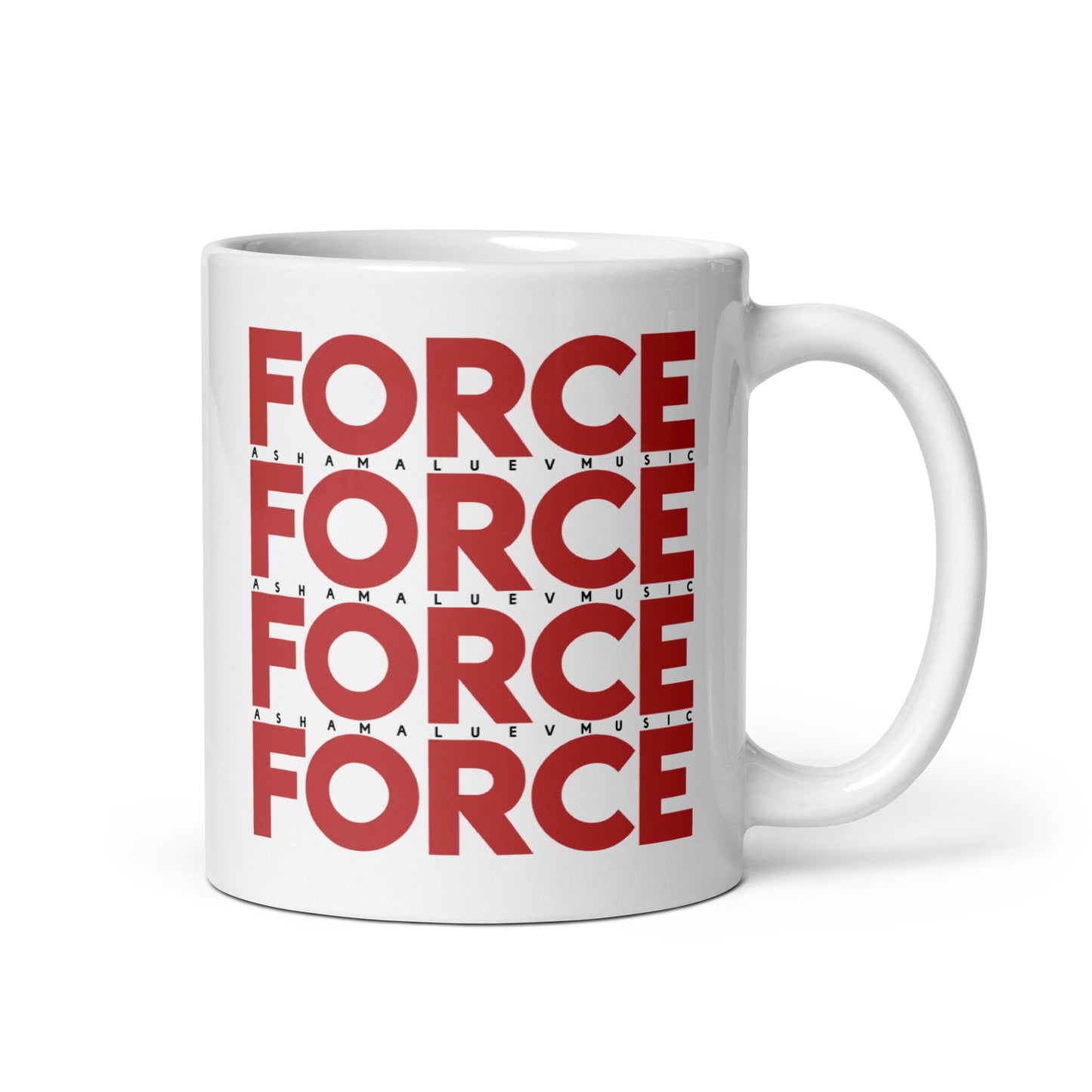 White Glossy Mug Force