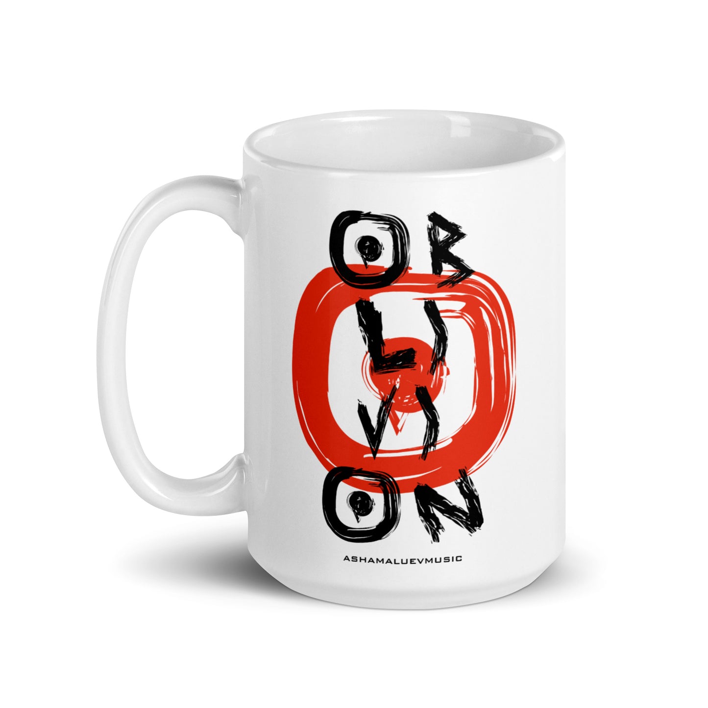 White Glossy Mug "Oblivion"