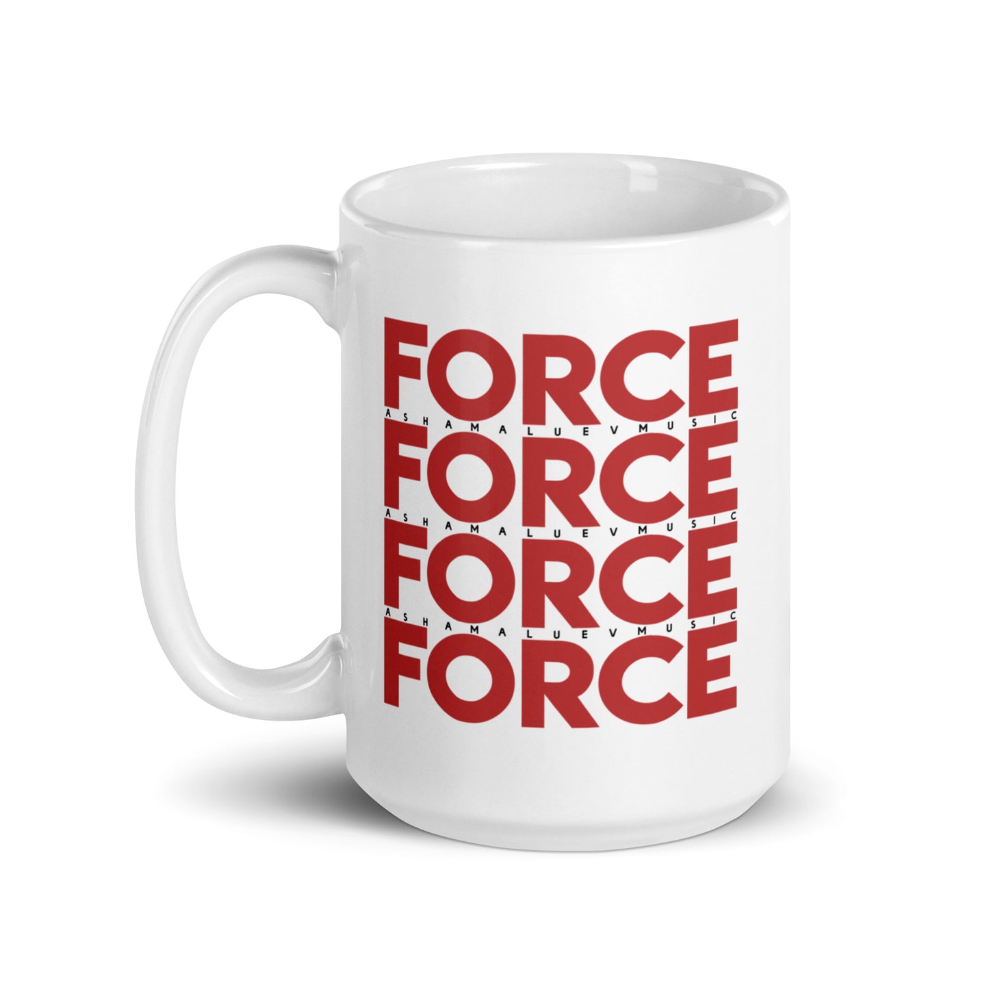 White Glossy Mug Force