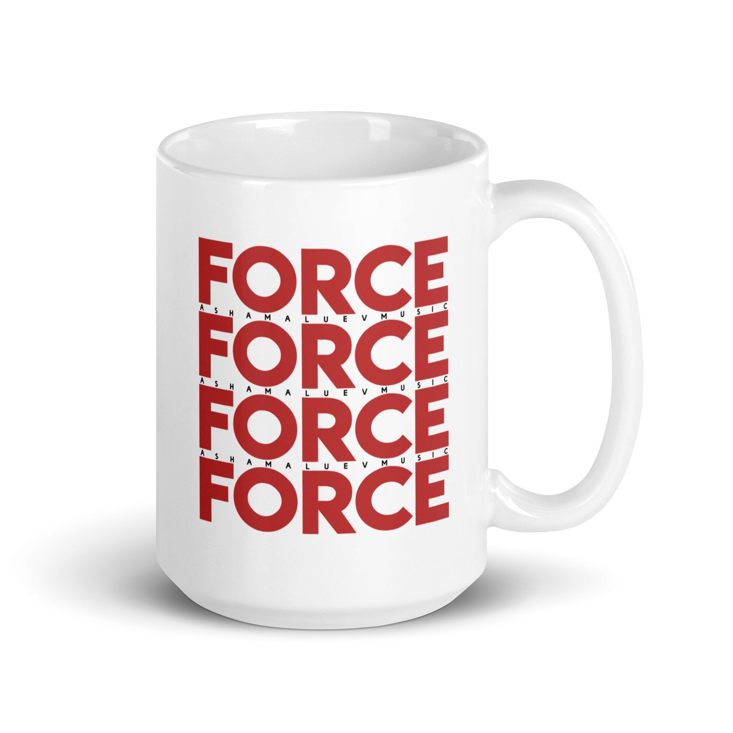 White Glossy Mug Force