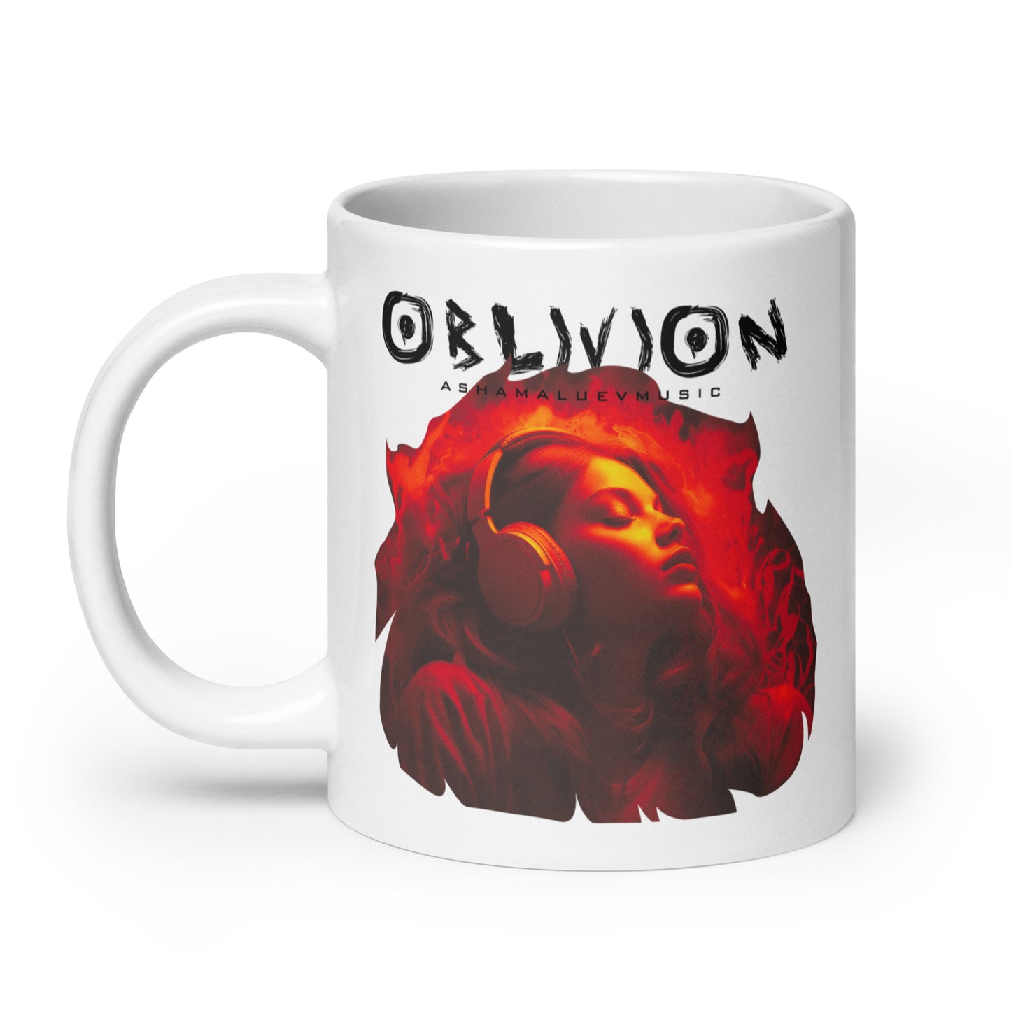 White Glossy Mug "Oblivion" II