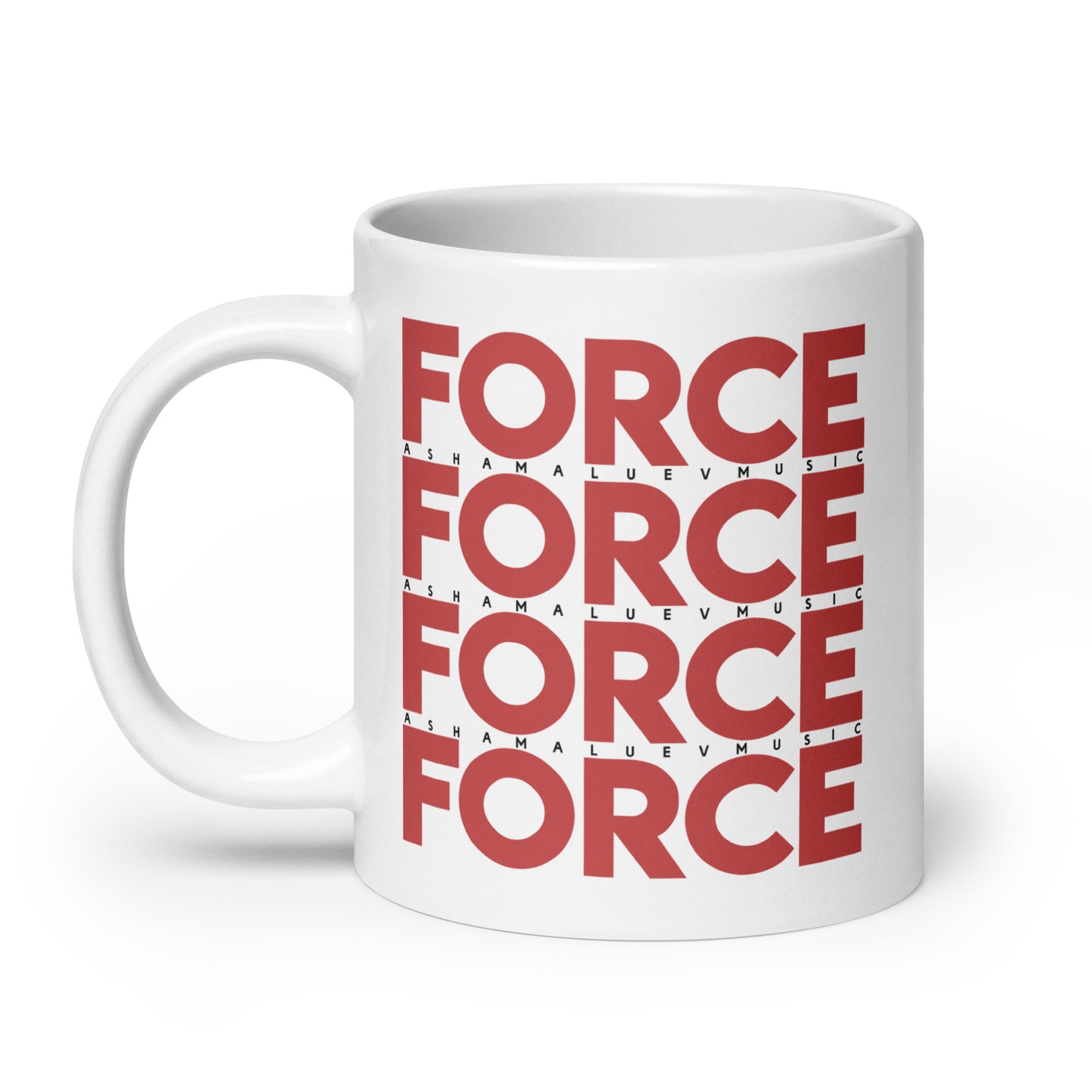 White Glossy Mug Force