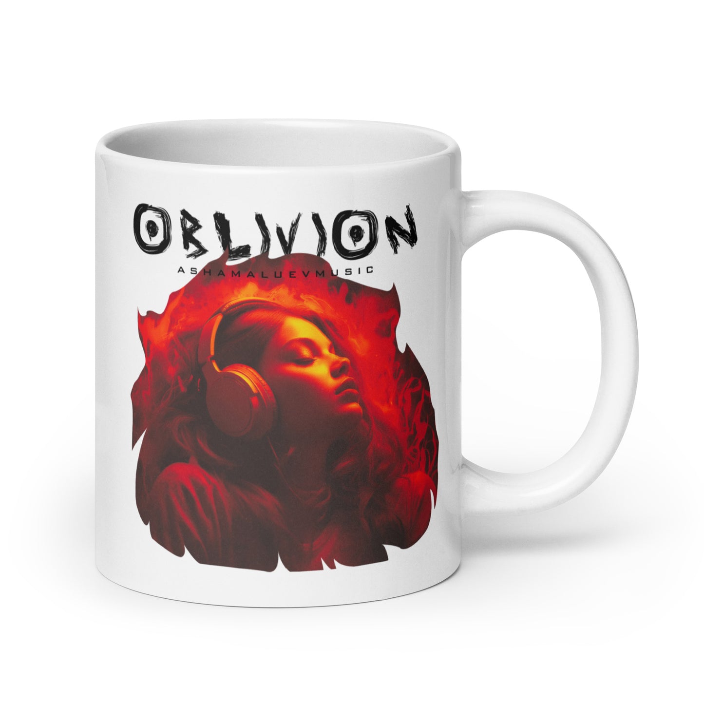 White Glossy Mug "Oblivion" II