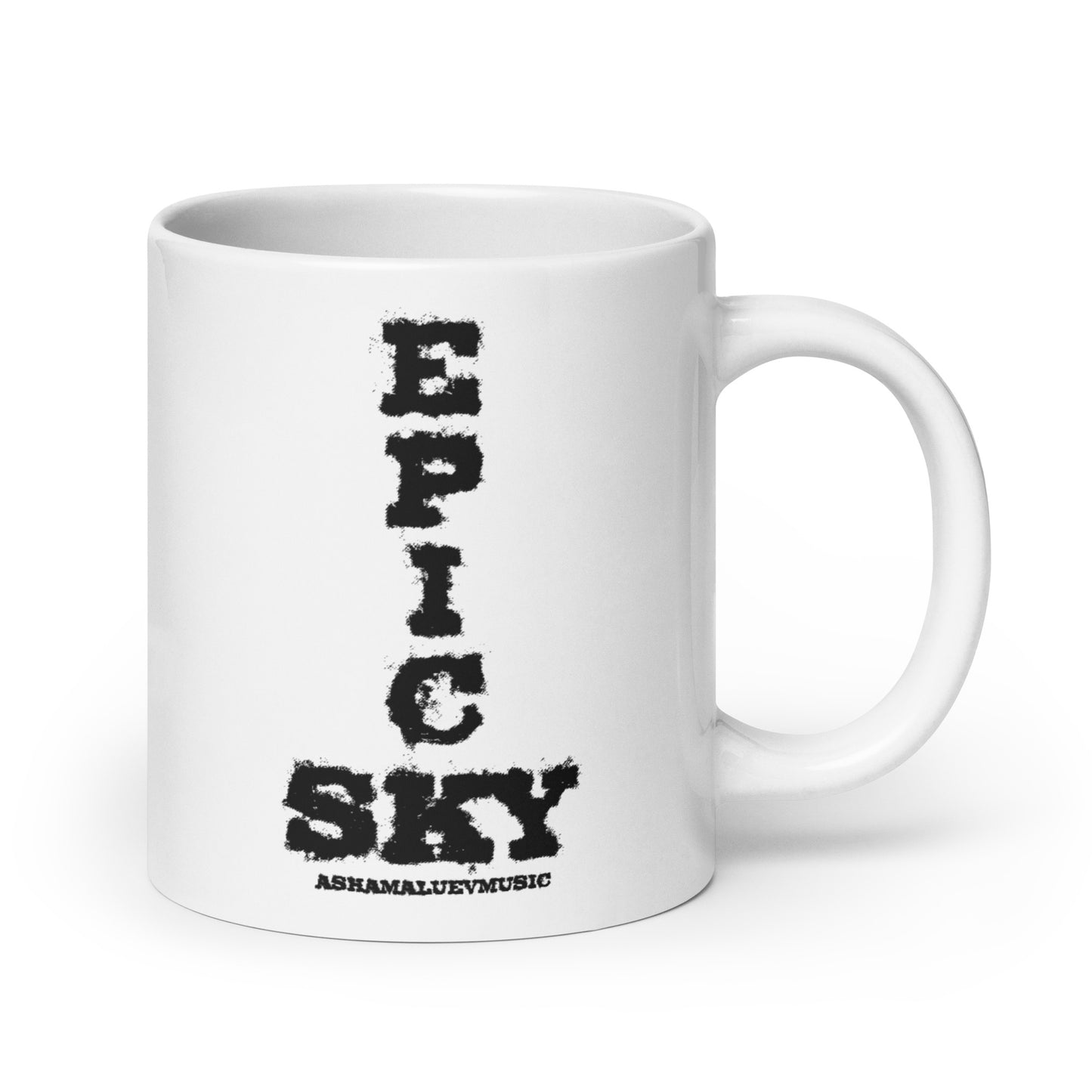 White Glossy Mug "Epic Sky"