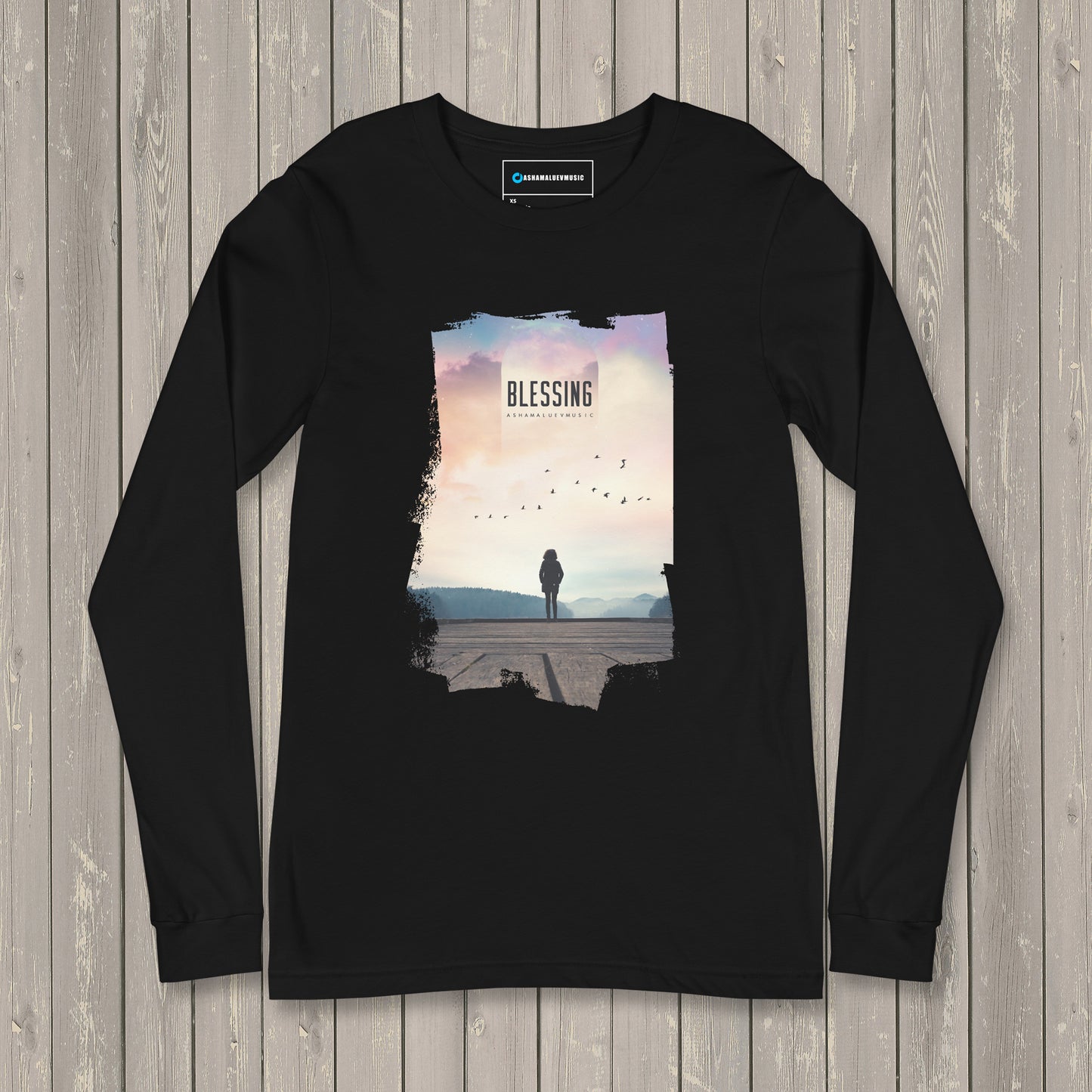 long sleeve t-shirt blessing ashamaluevmusic cover art black